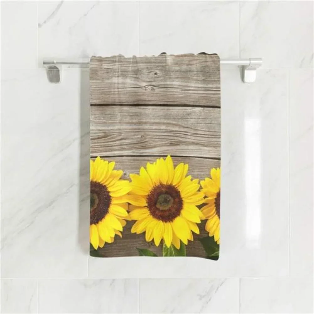 Soft Hand Towels, Sunflowers Highly Absorbent Hand Towels for Bathroom